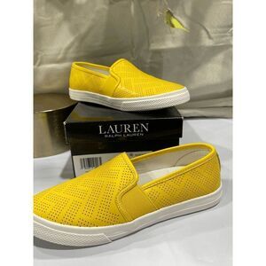 LAUREN Ralph Lauren Women's Jinny Slip On Sneakers - Yellow 5.5B